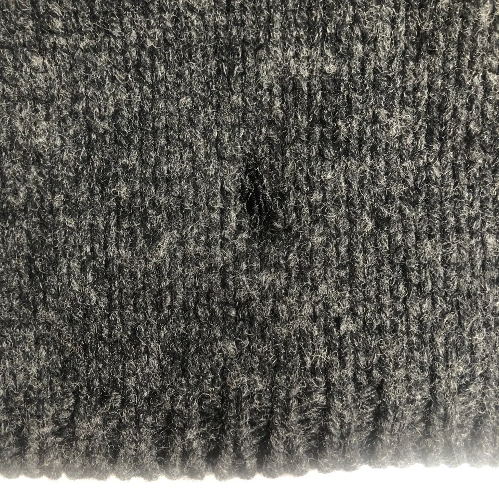 ❤️NWOT POLO Ralph Lauren 100% Lambswool Scarf Charcoal 59”x10”